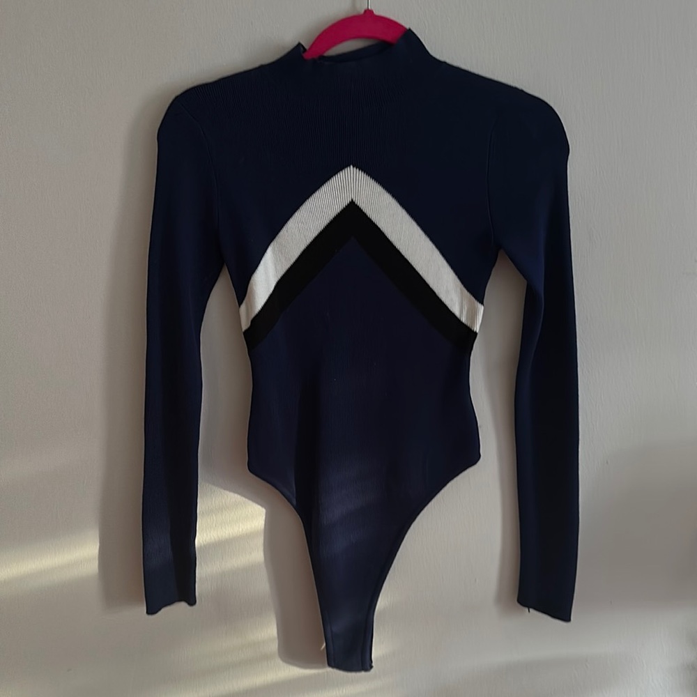 Mock Neck Sweater Bodysuit Size Small